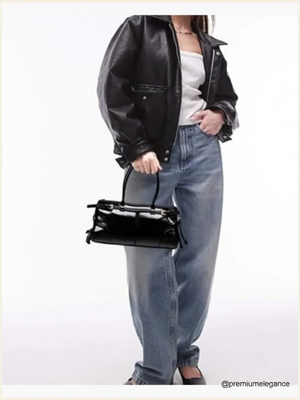 Convertible PU Leather Clutch Purse Top Handle Shoulder Bag Work Evening Satchel